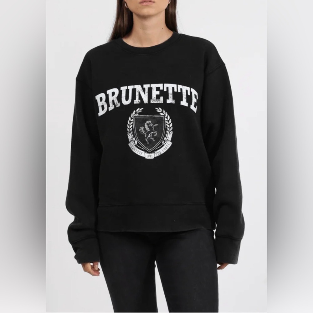 Brunette The Label Varsity Step Sister Crew Neck sweatshirt ML
